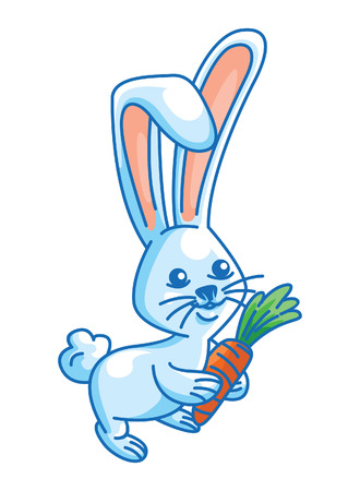 rabbit and carrotのイラスト素材