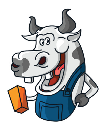 cow and milkのイラスト素材