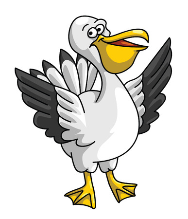 Pelican Cartoon Illustrationのイラスト素材
