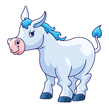 Donkey Cartoon Illustrationのイラスト素材