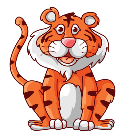 Tiger Cartoon Illustrationのイラスト素材