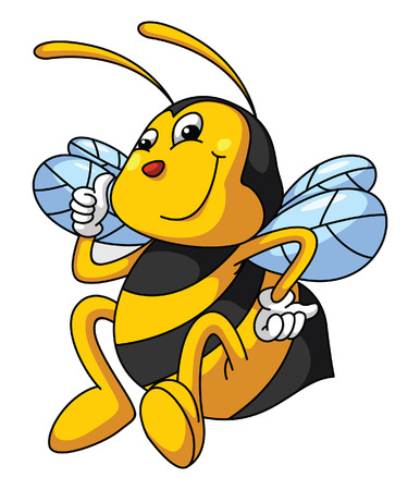 Bee Funny Cartoonのイラスト素材