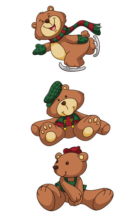 Funny Bear Cartoonのイラスト素材