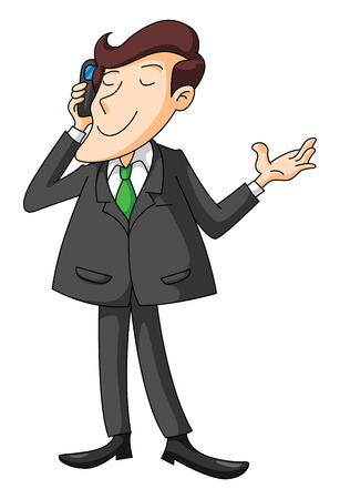 Business Man Phoneのイラスト素材