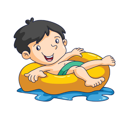 kid swimのイラスト素材