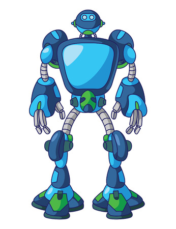 Blue Screen robotのイラスト素材