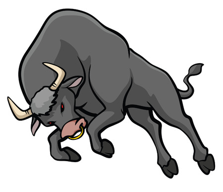 Bull Attackのイラスト素材