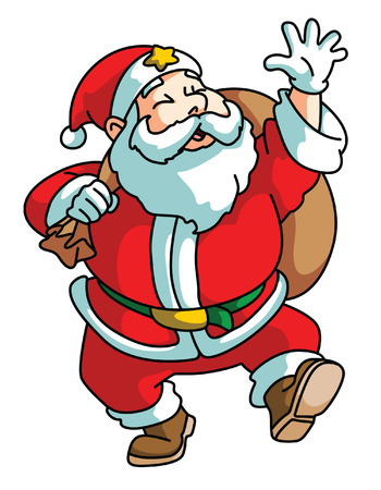 Santa claus isolated on whiteのイラスト素材