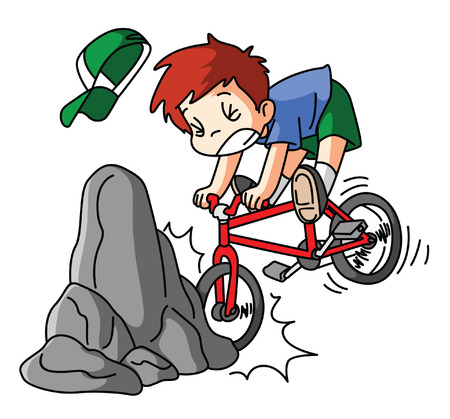 bicycle accidentsのイラスト素材
