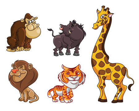 Safari Animals groupのイラスト素材