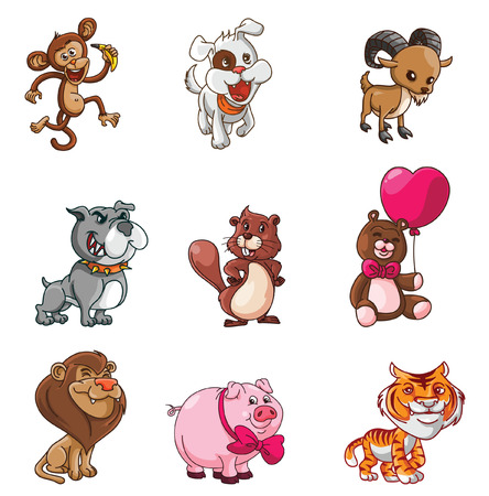 Funny Animals Bigsetのイラスト素材