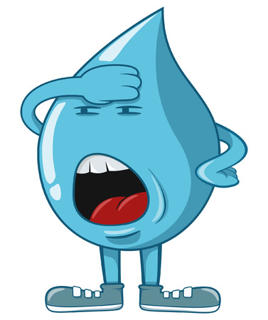 Thirsty water characterのイラスト素材