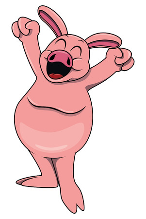 Happy pigのイラスト素材