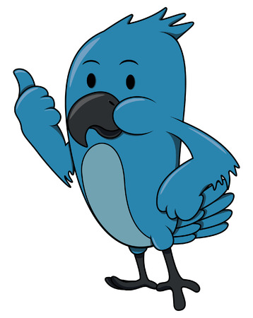 Bird thumb upのイラスト素材