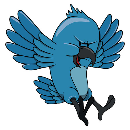 Upset birdのイラスト素材