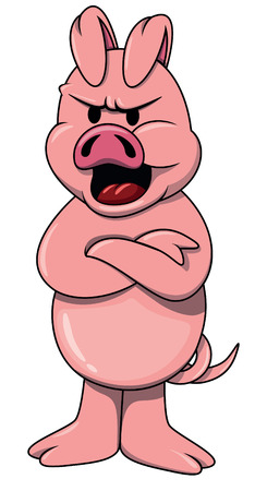 Angry pigのイラスト素材