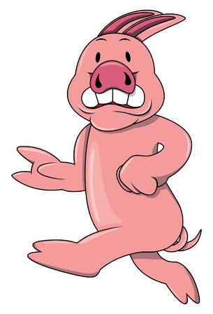 Running pigのイラスト素材