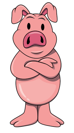 Standing pigのイラスト素材