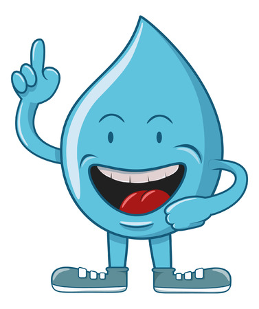 Water character Up handのイラスト素材
