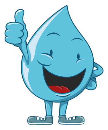 Water character thumb upのイラスト素材