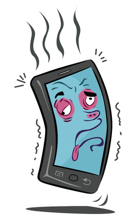 Cell phone sickのイラスト素材