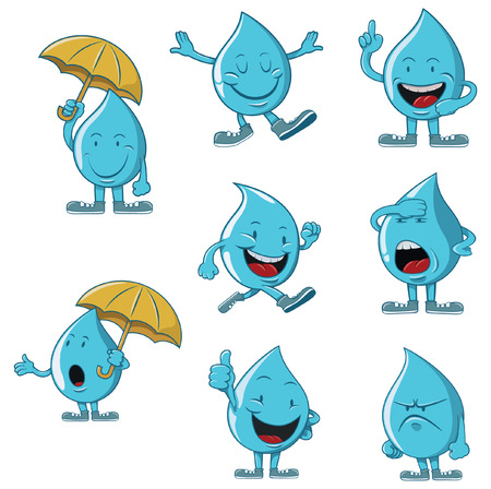 Water Character set collectionのイラスト素材