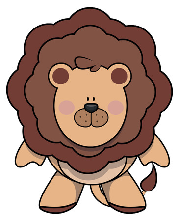 Lion cartoon illustrationのイラスト素材