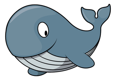 Whale cartoon illustrationのイラスト素材