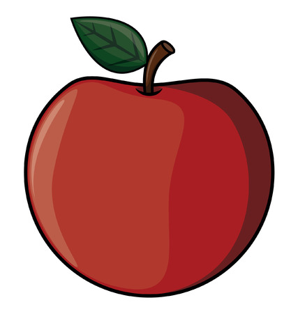 Apple cartoon illustrationのイラスト素材