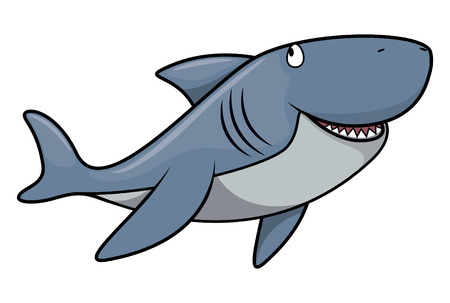 Shark cartoon illustrationのイラスト素材