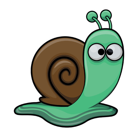 Snail cartoon illustrationのイラスト素材