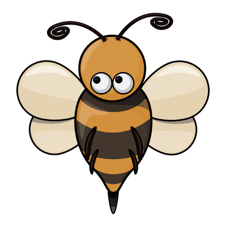 Bee cartoon illustrationのイラスト素材