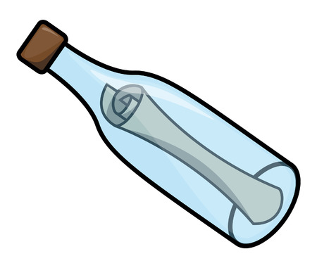 Message bottleのイラスト素材