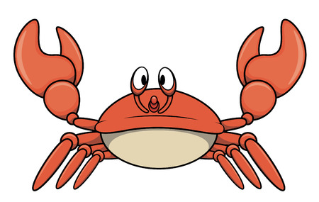 Crab cartoon illustrationのイラスト素材