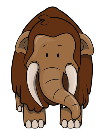 Mammoth cartoon illustrationのイラスト素材
