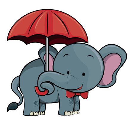 Elephant cartoon illustrationのイラスト素材