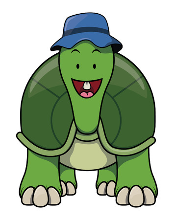 Turtle cartoon illustrationのイラスト素材