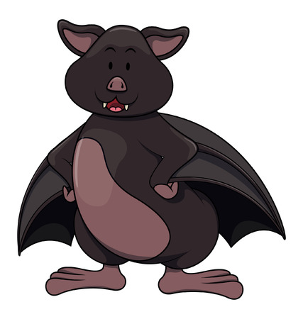 Bat cartoon illustrationのイラスト素材