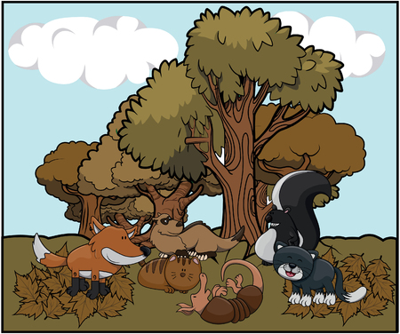 autumn forestのイラスト素材