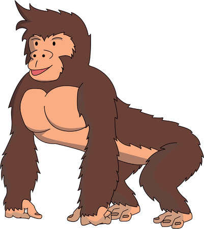 Gorilla cartoon illustrationのイラスト素材