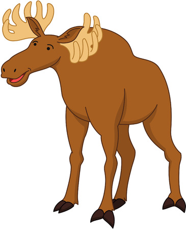 Deer Cartoon Illustrationのイラスト素材