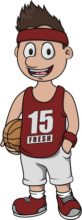 Basket ball player cartoon designのイラスト素材