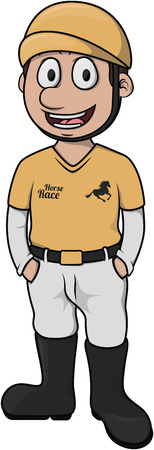 horse jockey raceのイラスト素材