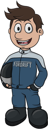 drift driver vector cartoon illustration designのイラスト素材