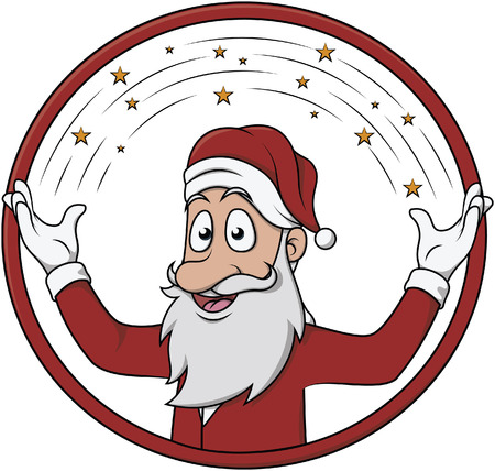 santa claus posingのイラスト素材