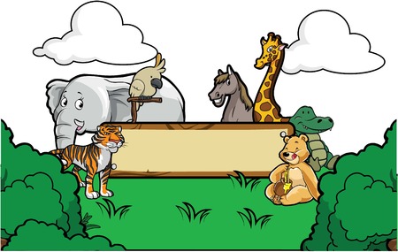 wild animal sign 2のイラスト素材