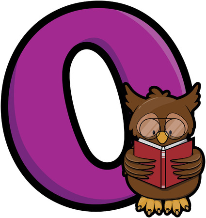 O for owlのイラスト素材