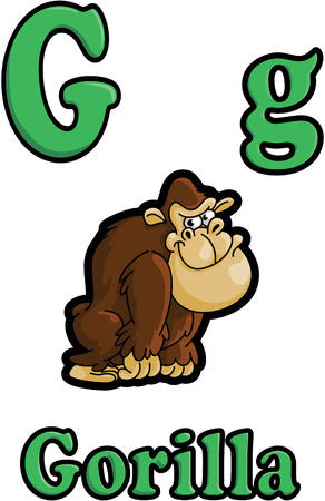 G for gorillaのイラスト素材