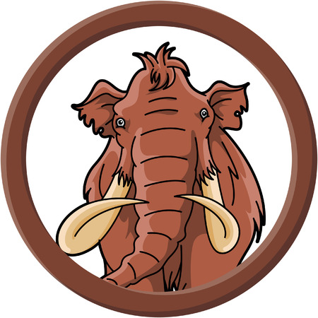 Mamoth circle bannerのイラスト素材