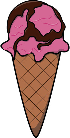 Ice cream cartoon illustrationのイラスト素材